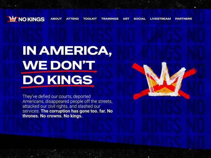 No kings day website nokings.org sub