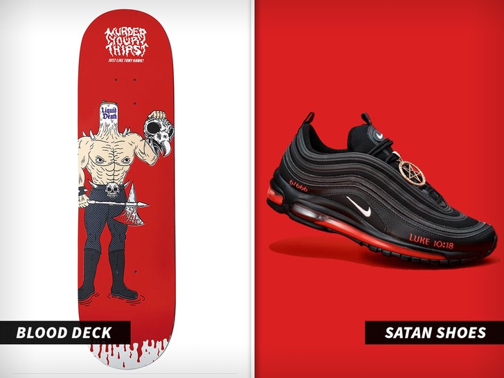 Lil Nas X Pits His 'Satan Shoes' Against Tony Hawk's Blood Board