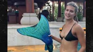 Genie Bouchard Ditches Mermaid Tail For Tiny Black Bikini On Necker Island