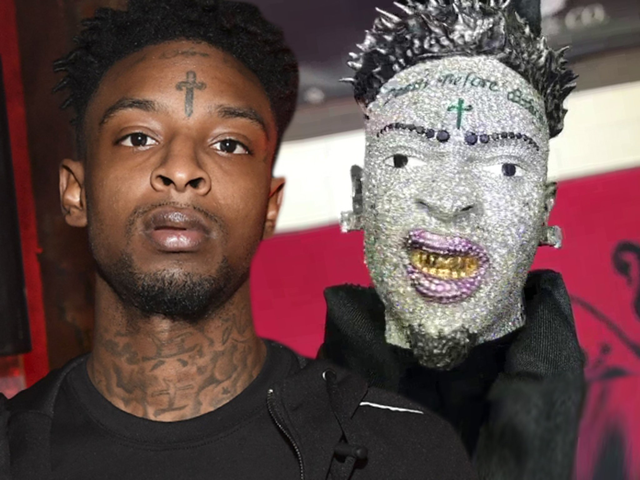 21 Savage Blankets Dome in 100 Carats of Diamonds