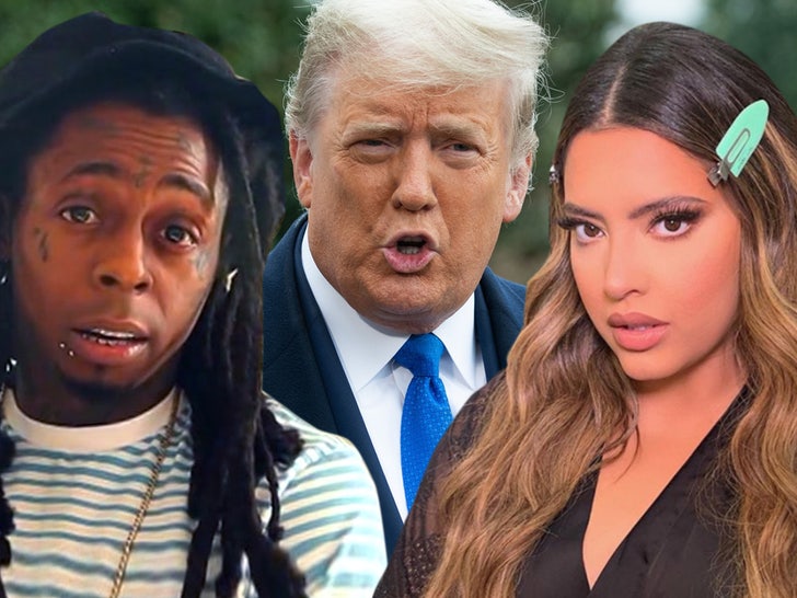 1103 lil wayne donald trump Denise Bidot tmz getty comp