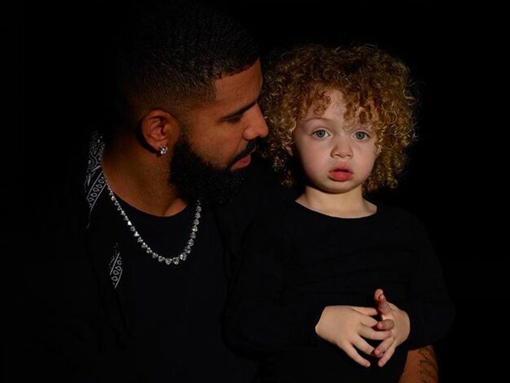 Drake e seu filho Adonis