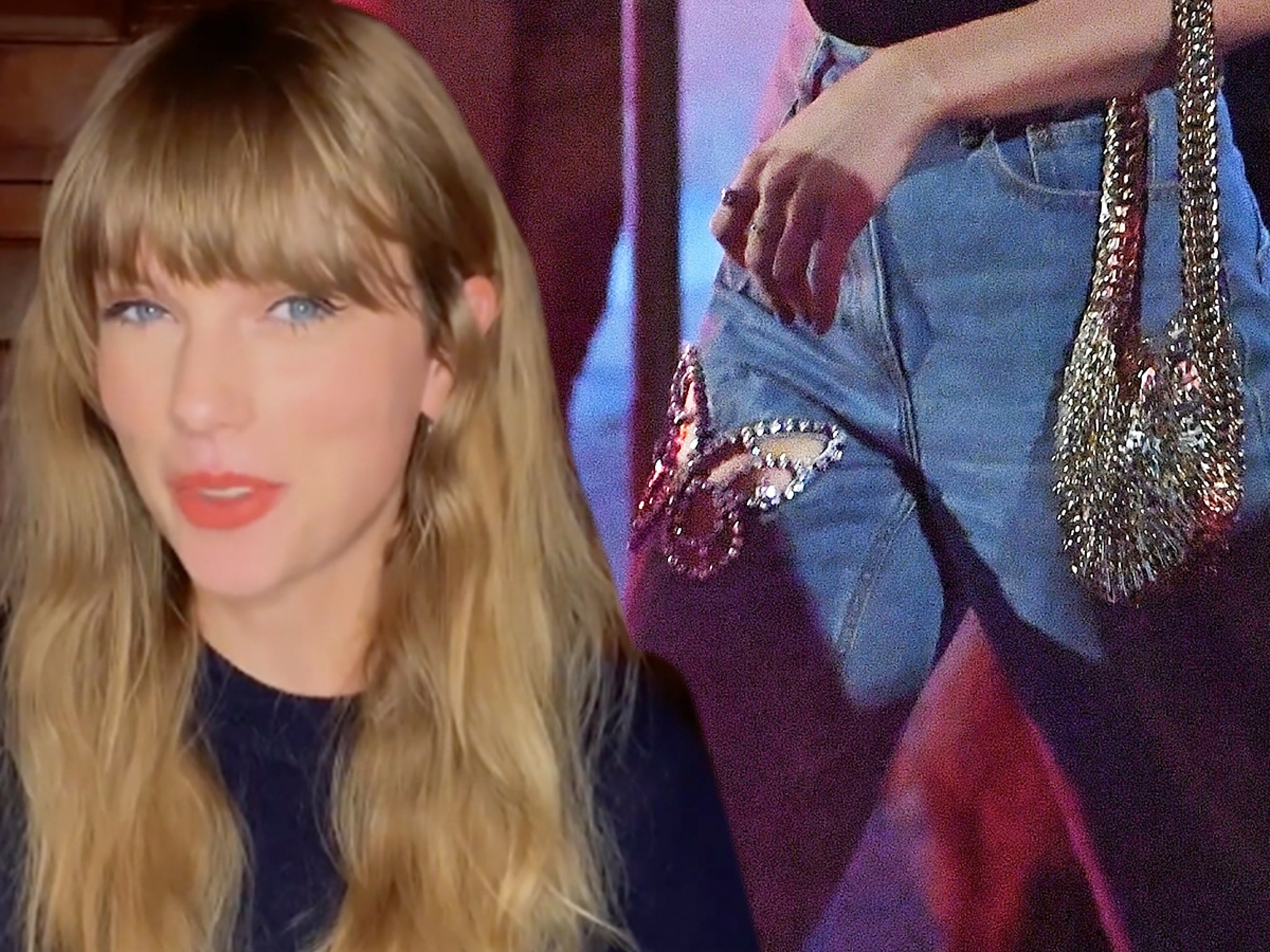 Taylor Swift's Butterfly Cutout Area Jeans in New York City