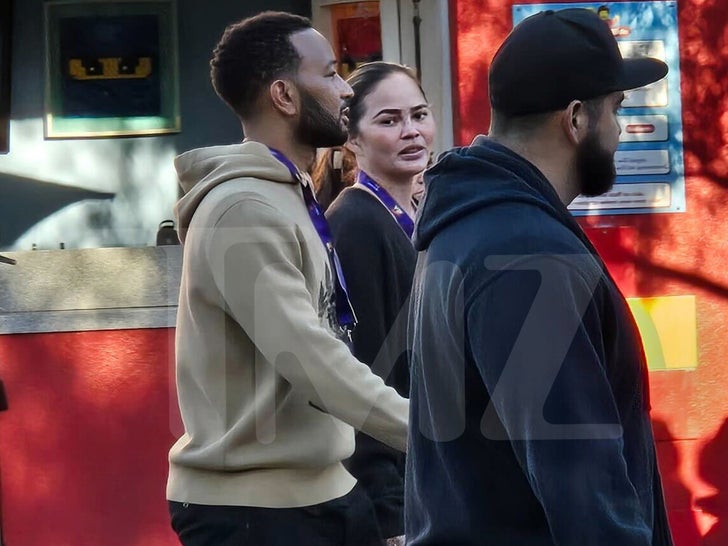 Chrissy Teigen and John Legend with their kids at legoland