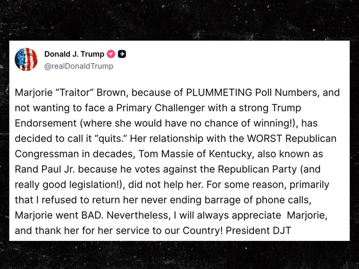 donald trump marjorie taylor greene truth social sub