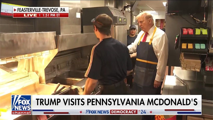 Donald Trump Learns to Make McDonald’s Fries at Campaign Stop in Pennsylvania