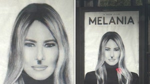 melania trump poster in west hollywood hitler style bg 3