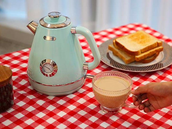 This Retro Tea Kettle Is  Off and Will Look So Cool On Your Countertop