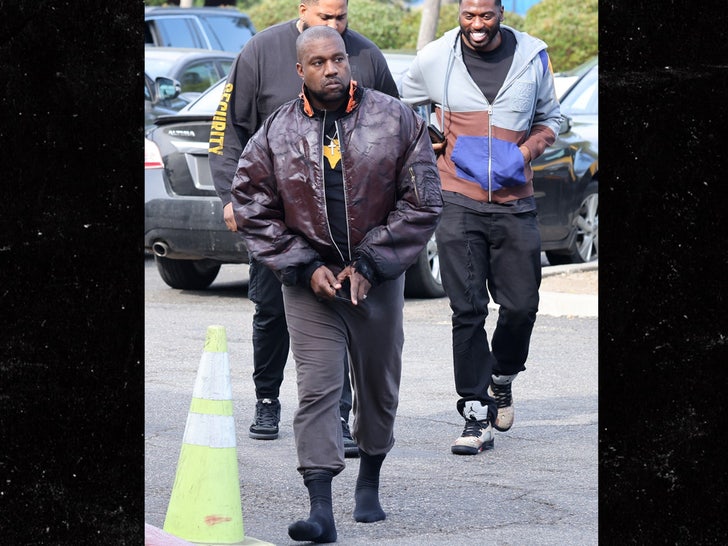 Kim and Kanye seen arriving at Saint's basketball game