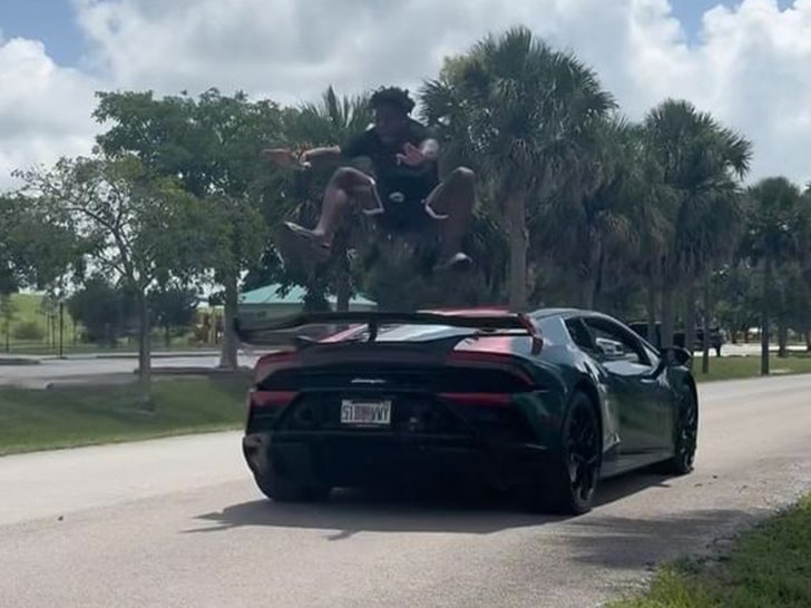 i show speed jumping over a car