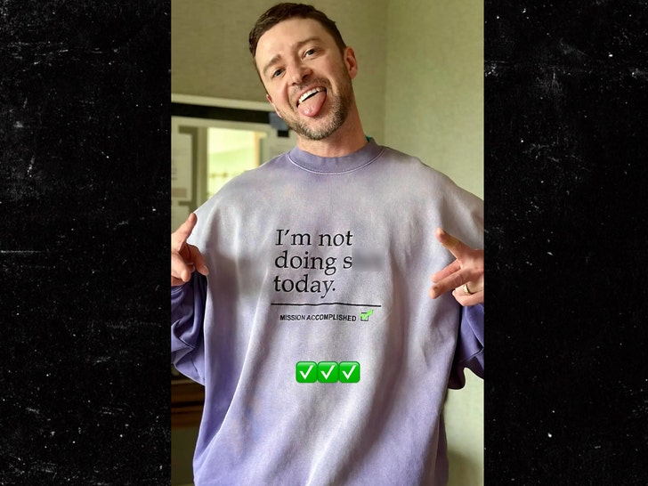Justin Timberlake no hizo nada hoy camiseta Instagram