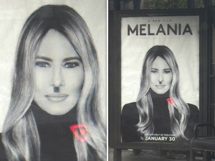 melania trump poster in west hollywood hitler style bg 3