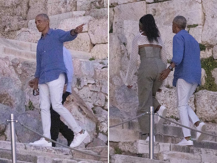 Obamas at the Acropolis in Athens