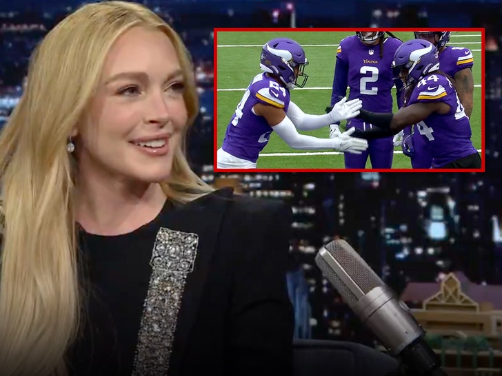 Lindsay Lohan Praises Vikings’ ‘Parent Trap’ INT Celebration, ‘It’s So Cool’