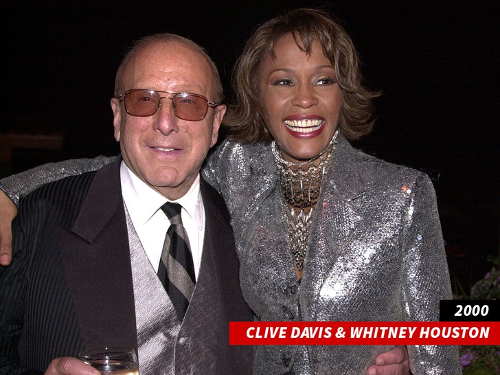 Clive Davis & Whitney Houston 2000 getty 1