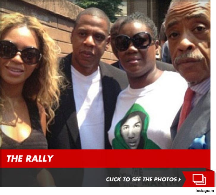Jay Z & Beyonce -- Protest In NYC ... With Trayvon Martin's Mom