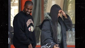 Kim Kardashian & Kanye West All Smiles at Wyoming BBQ Joint
