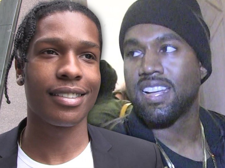 Aap Rocky Crashes Kanyes Sunday Service Chats Up Kendall