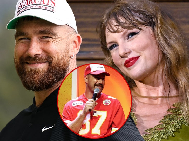 特拉維斯凱爾斯 (Travis Kelce) 在酋長隊活動中調侃對泰勒絲 (Taylor Swift) 的熱愛