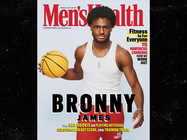 Bronny James Men's Health cover feature