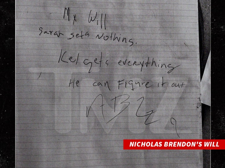 Nicholas Brendon's Will