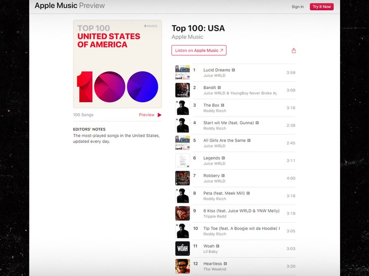 Juice WRLD's 'Lucid Dreams' Goes to No. 1 on Apple Music After Death