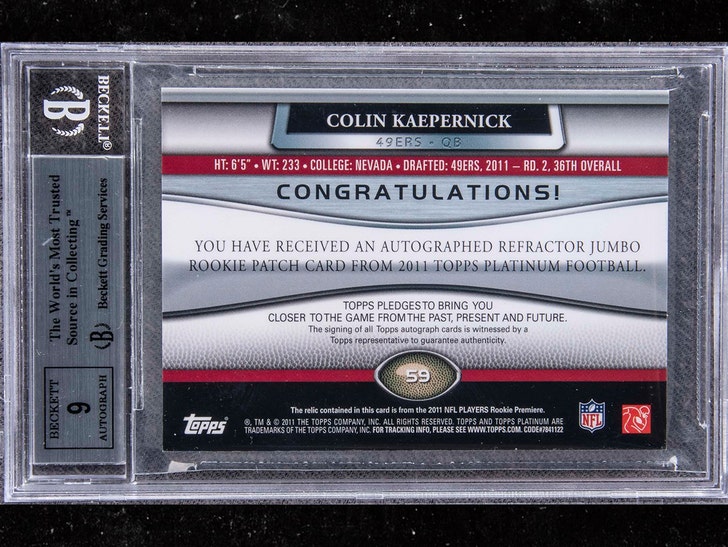 2011 Playoff Contenders COLIN KAEPERNICK Signed Auto Rookie Card BAS Slabbed