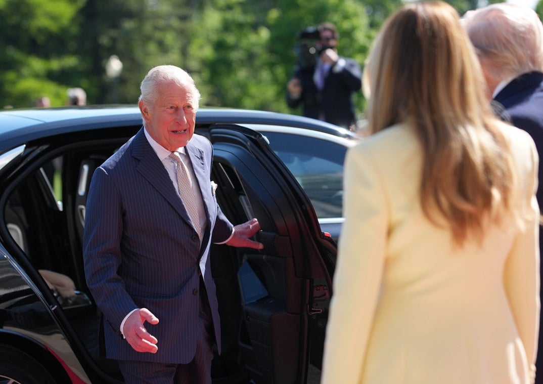 Donald Trump Greets King Charles III And Queen Camilla At White House 0