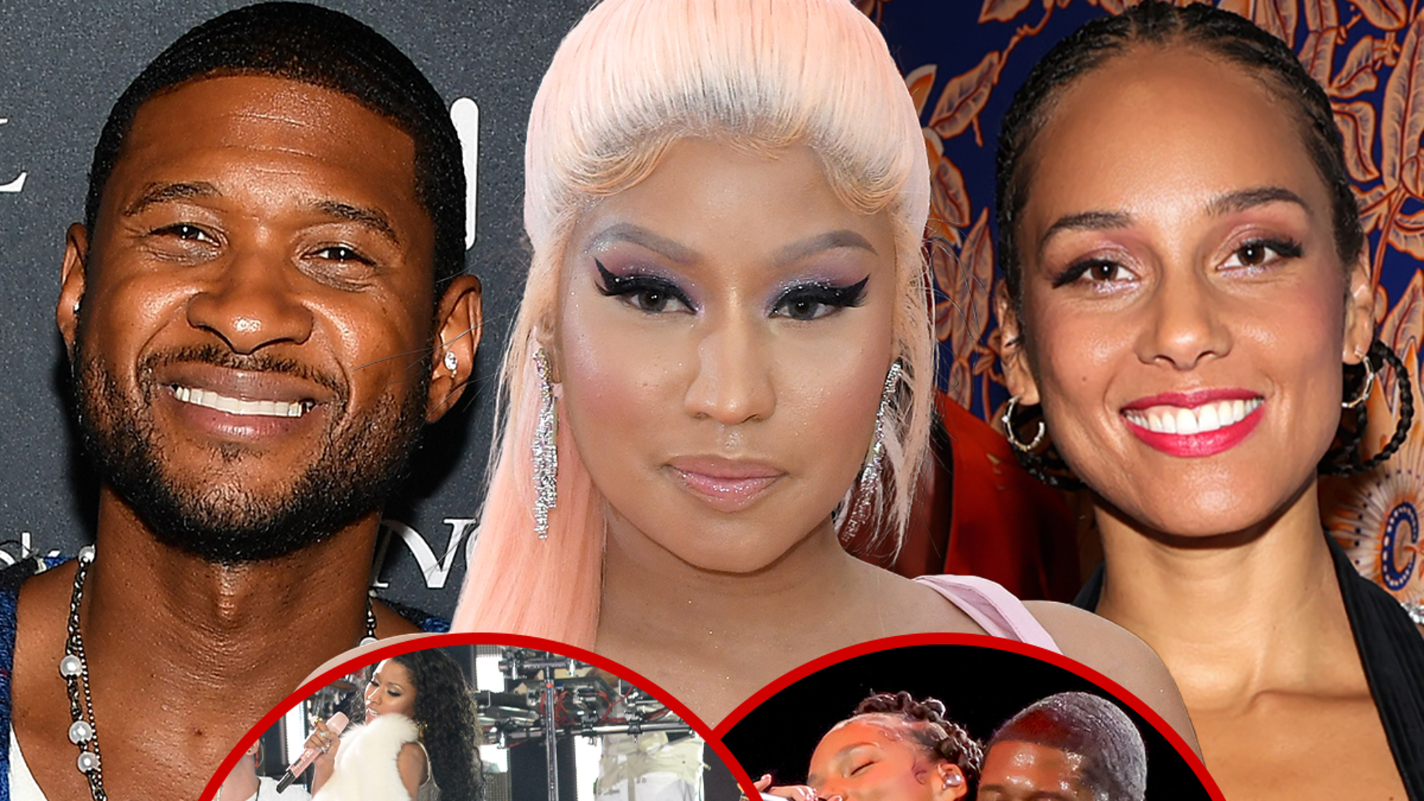 Usher Refutes Alicia Keys Disrespect, Sorry for Smacking Nicki Minaj’s Butt