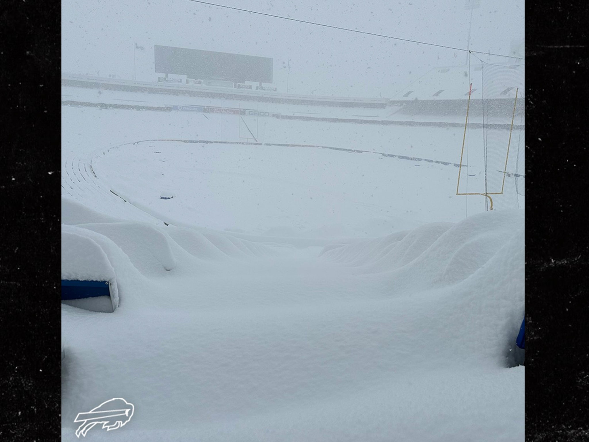 Bills' Highmark Stadium Covered In Several Feet Of Snow As Storm Pounds  Buffalo
