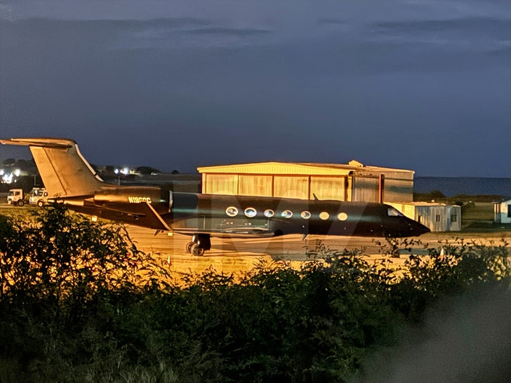 Diddy's plane at Signature Antigua airport