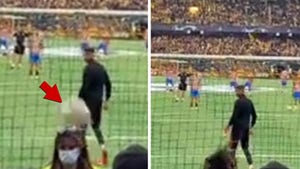 Security Guard Hit With Cristiano Ronaldo Practice Shot, Incident Captured On Vid