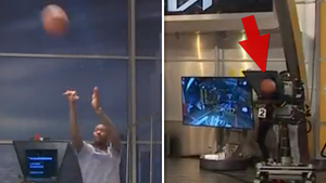 Ex-NBA Star Jamal Crawford Breaks Camera Shooting Around On TNT Set