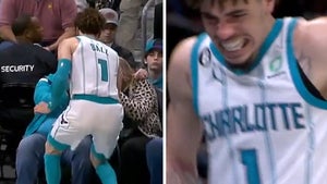 LaMelo Ball Badly Injures Ankle Stepping On Courtside Fan's Foot