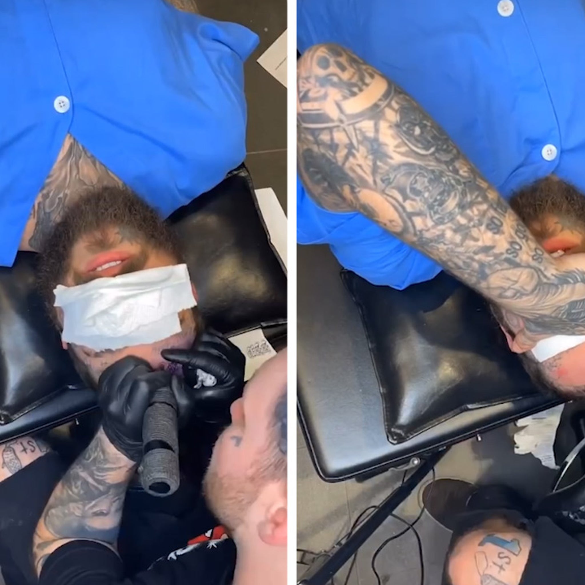 Post Malone Debuts a New Skull Tattoo and Shaved Head