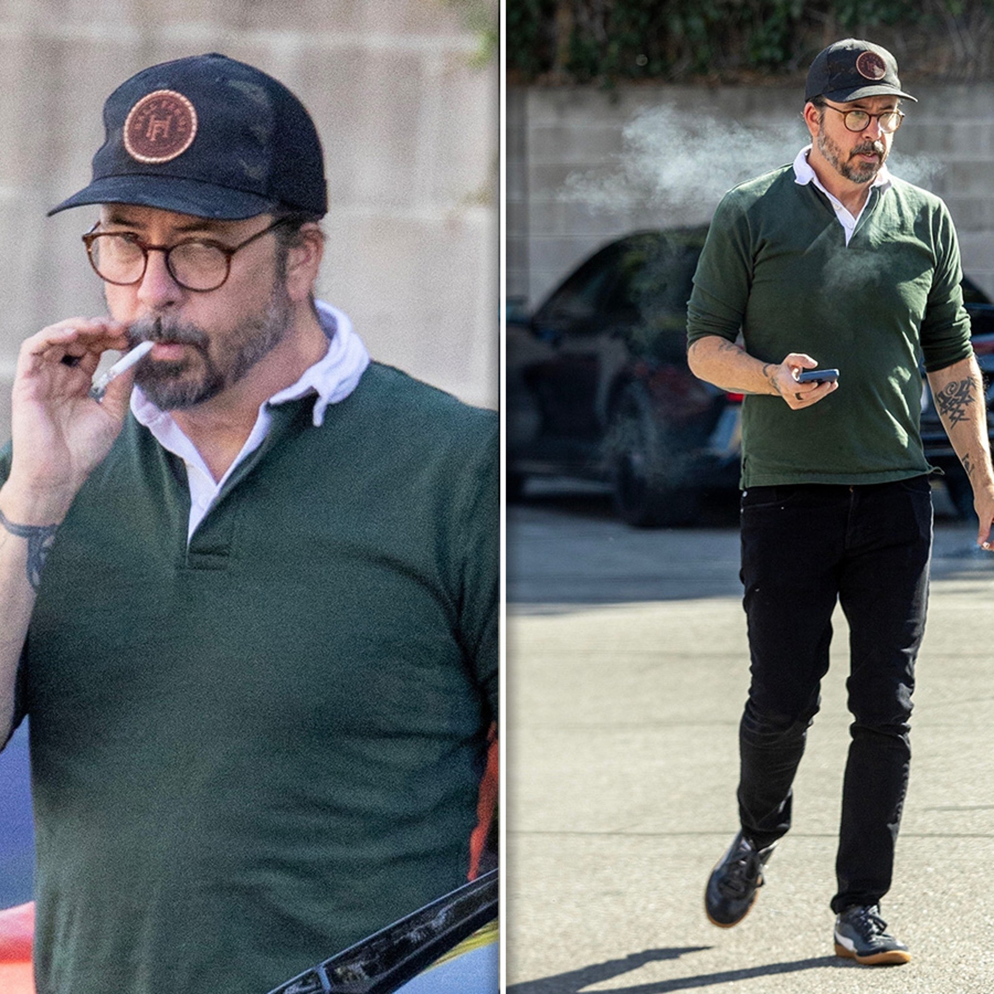 Dave Grohl Smokes Cigarette at Store After Baby Mama's Identity Comes Out