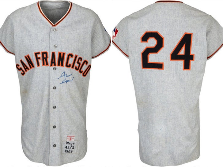 Willie Mays' Signed Jersey For Auction