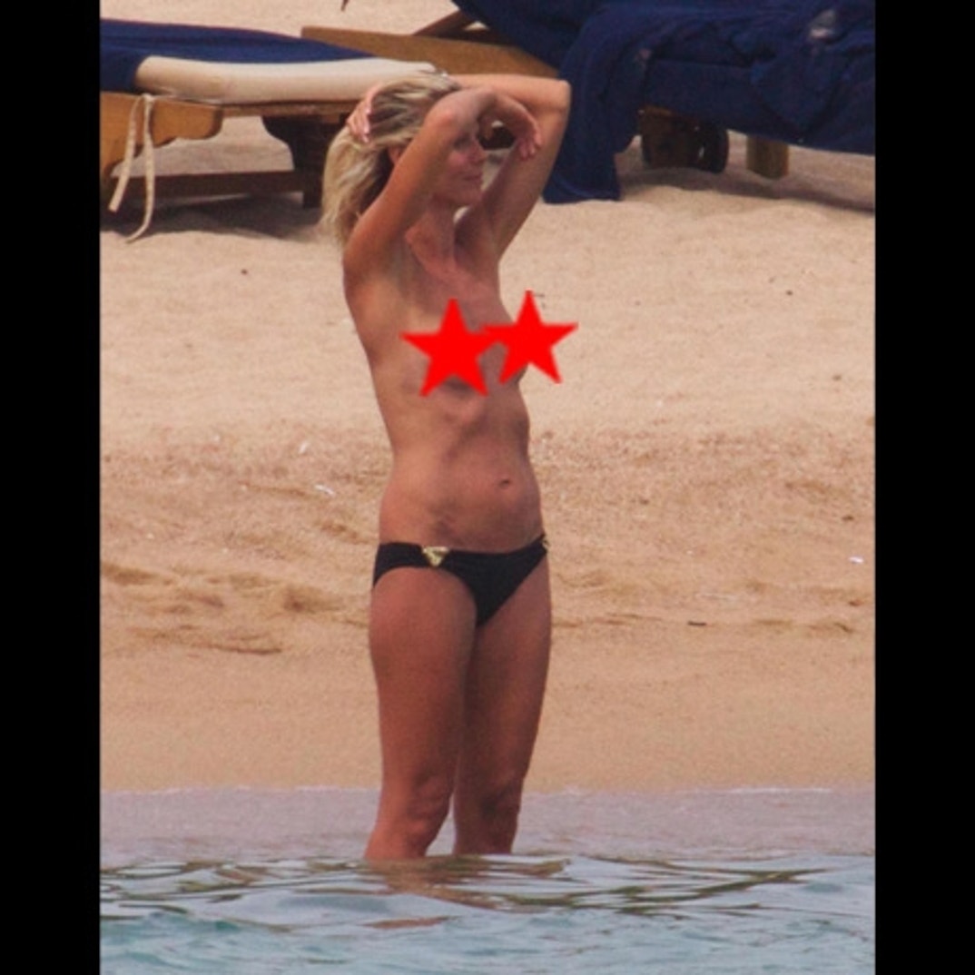 Heidi Klum -- Topless Bikini Babe