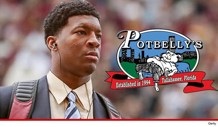 Jameis Winston -- Cops BLEW SHOT at Key Surveillance Footage :: 1205-jameis-winston-potbelly-getty-3