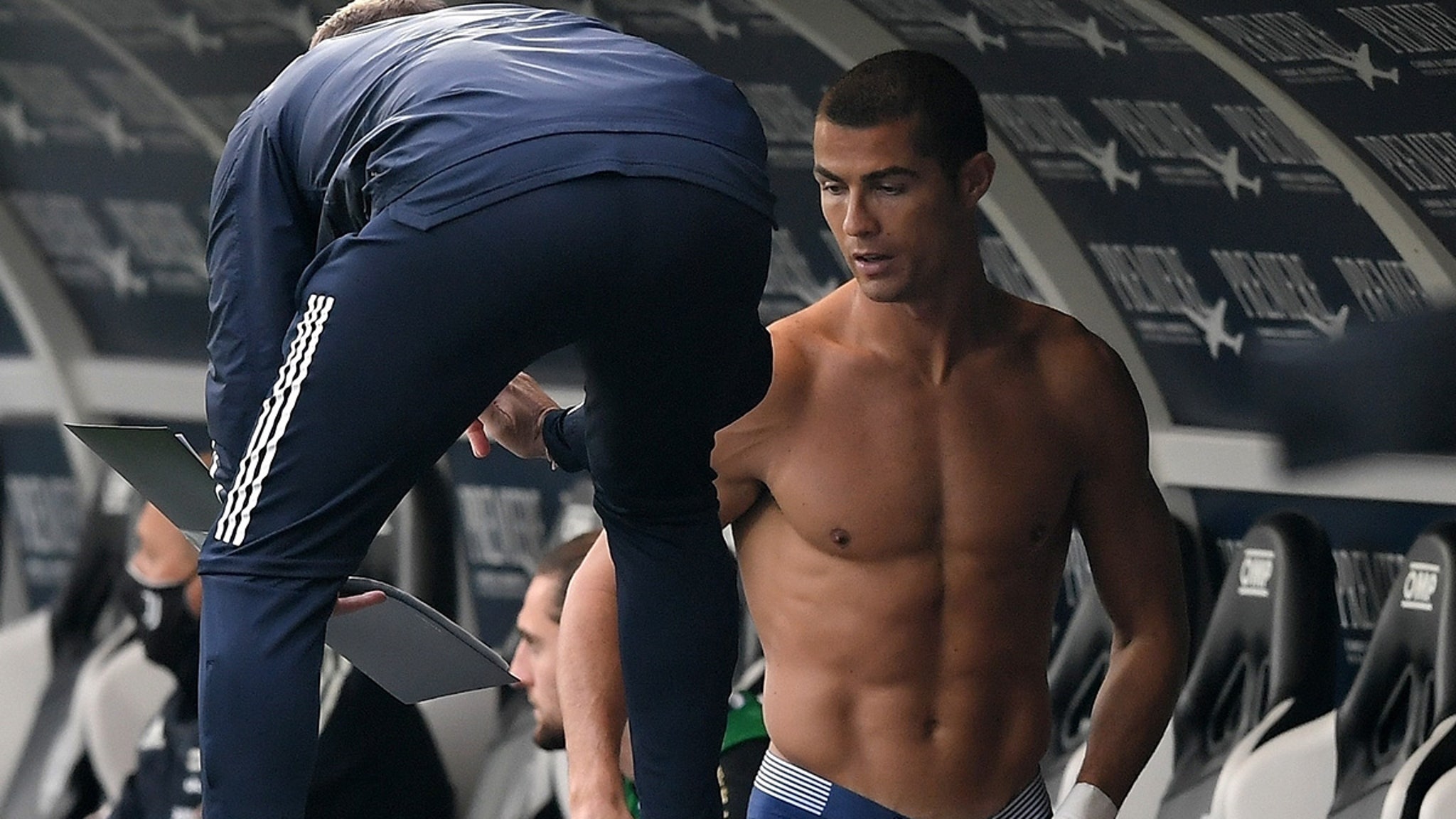 Cristiano Ronaldo Rips Off Shirt, Flaunts Post-COVID Hardbody in Return to ...