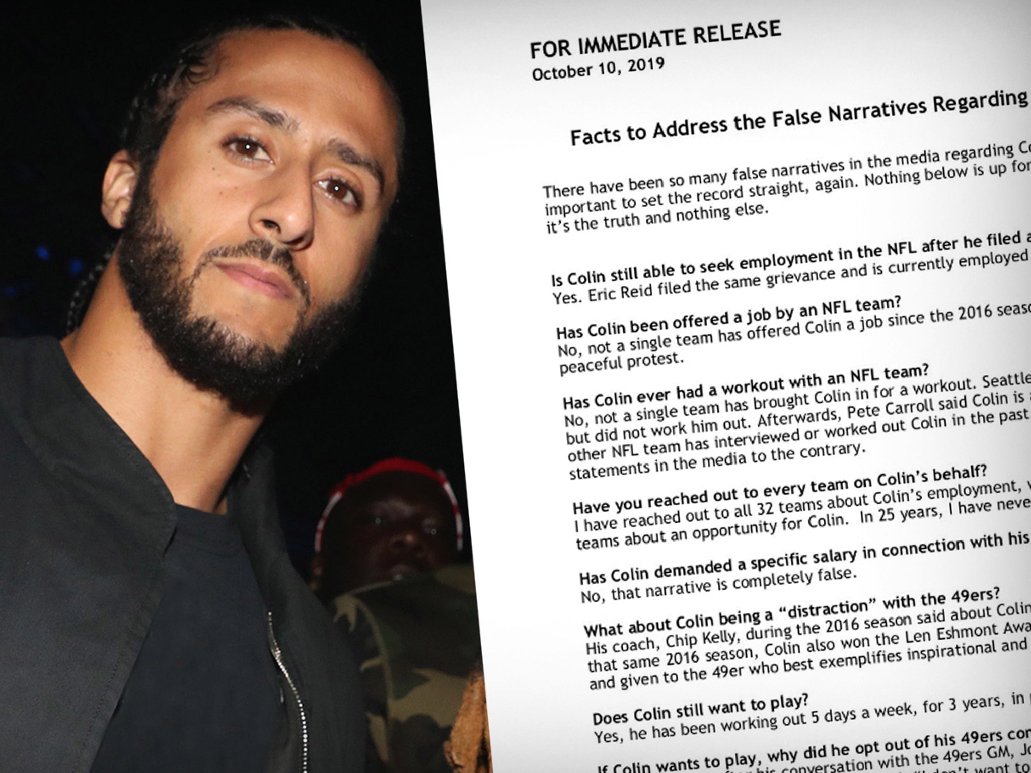 Colin Kaepernick Releases Fact Sheet Let S Cut The Bs