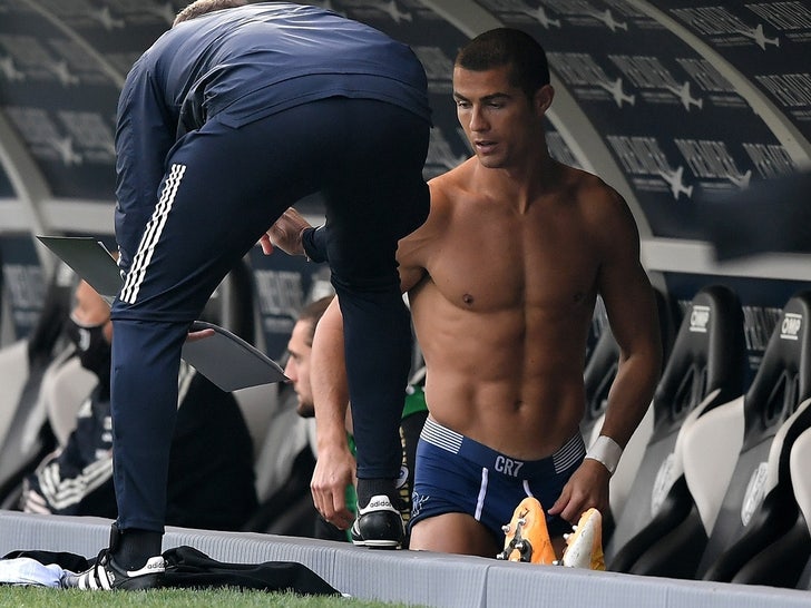 Cristiano Ronaldo Rips Off Shirt Flaunts Post Covid Hardbody In Return To Soccer
