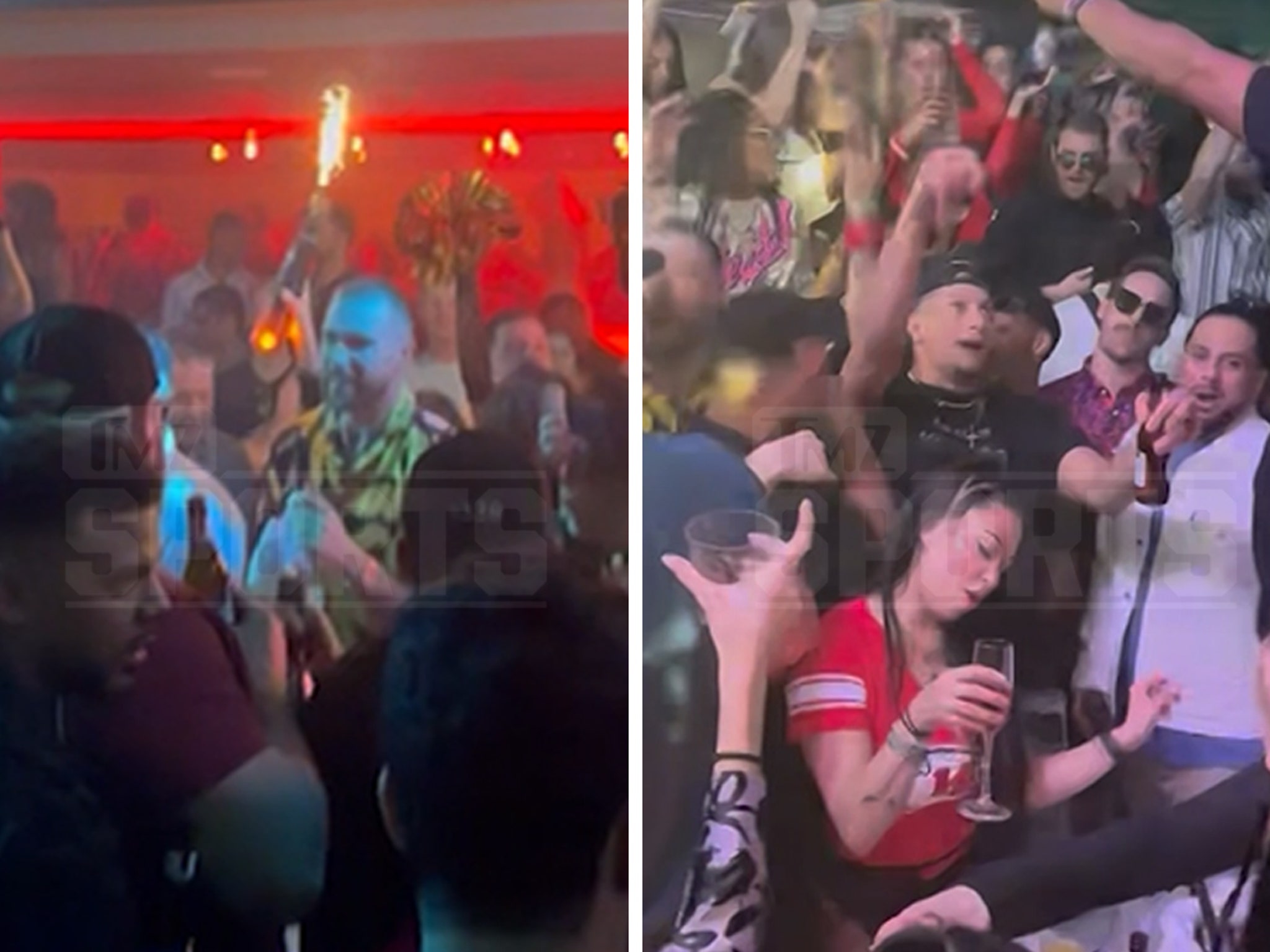 Travis Kelce and Patrick Mahomes Party with the Chiefs in Las Vegas