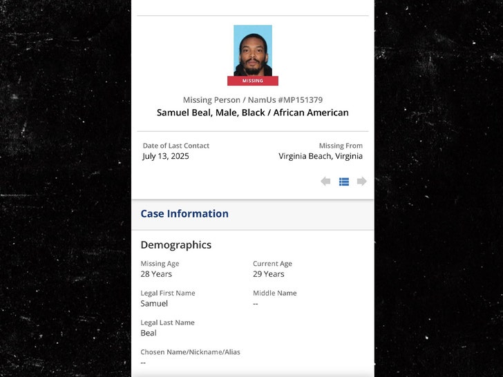 No hay información de Sam Beal