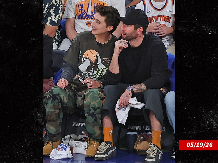 Timothee Chalamet knick cavs game 1 getty 3