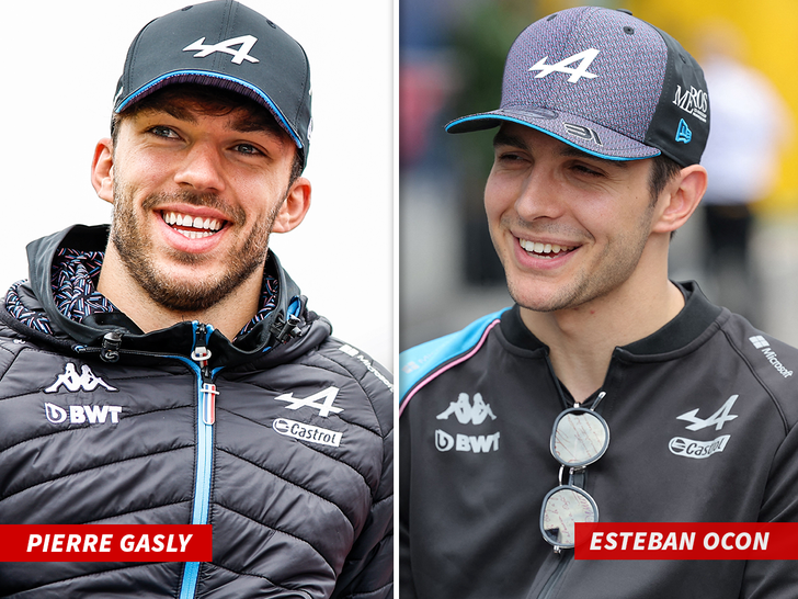 Wrexham owners Rob McElhenney and Ryan Reynolds treat Alpine F1 drivers  Pierre Gasly & Esteban Ocon to special gifts at Las Vegas Grand Prix