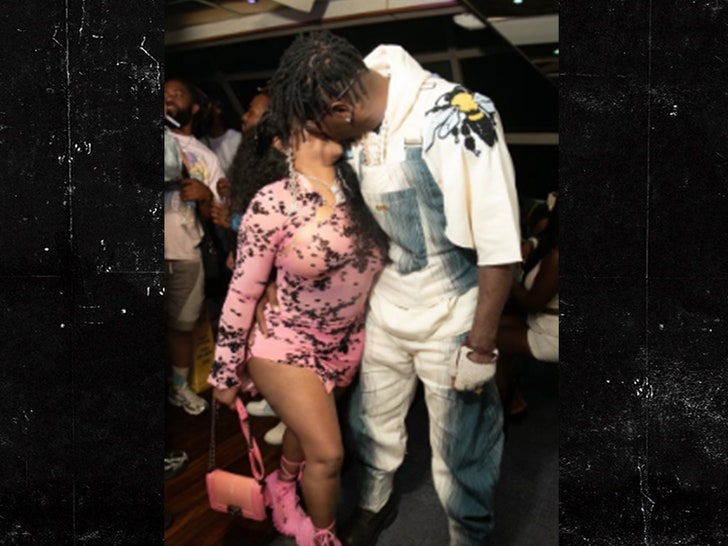 Antonio Brown Puts Face On Lil Kim's Breast During Steamy Night Out