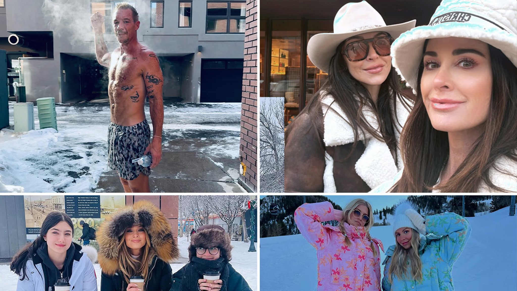 Celebs Vacaying In Aspen … Strike A Froze!