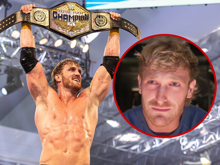 logan paul championship belt crying