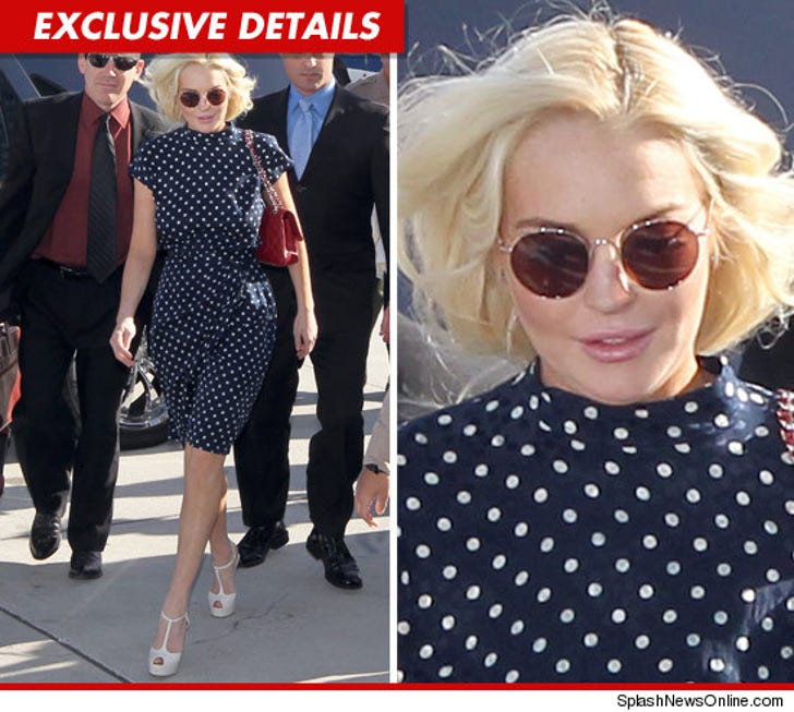 Lindsay Lohan Arrives ... With Food Poisoning
